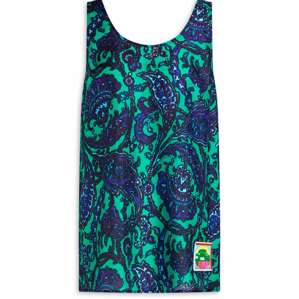Zimmermann Blue and Green Paisley Top